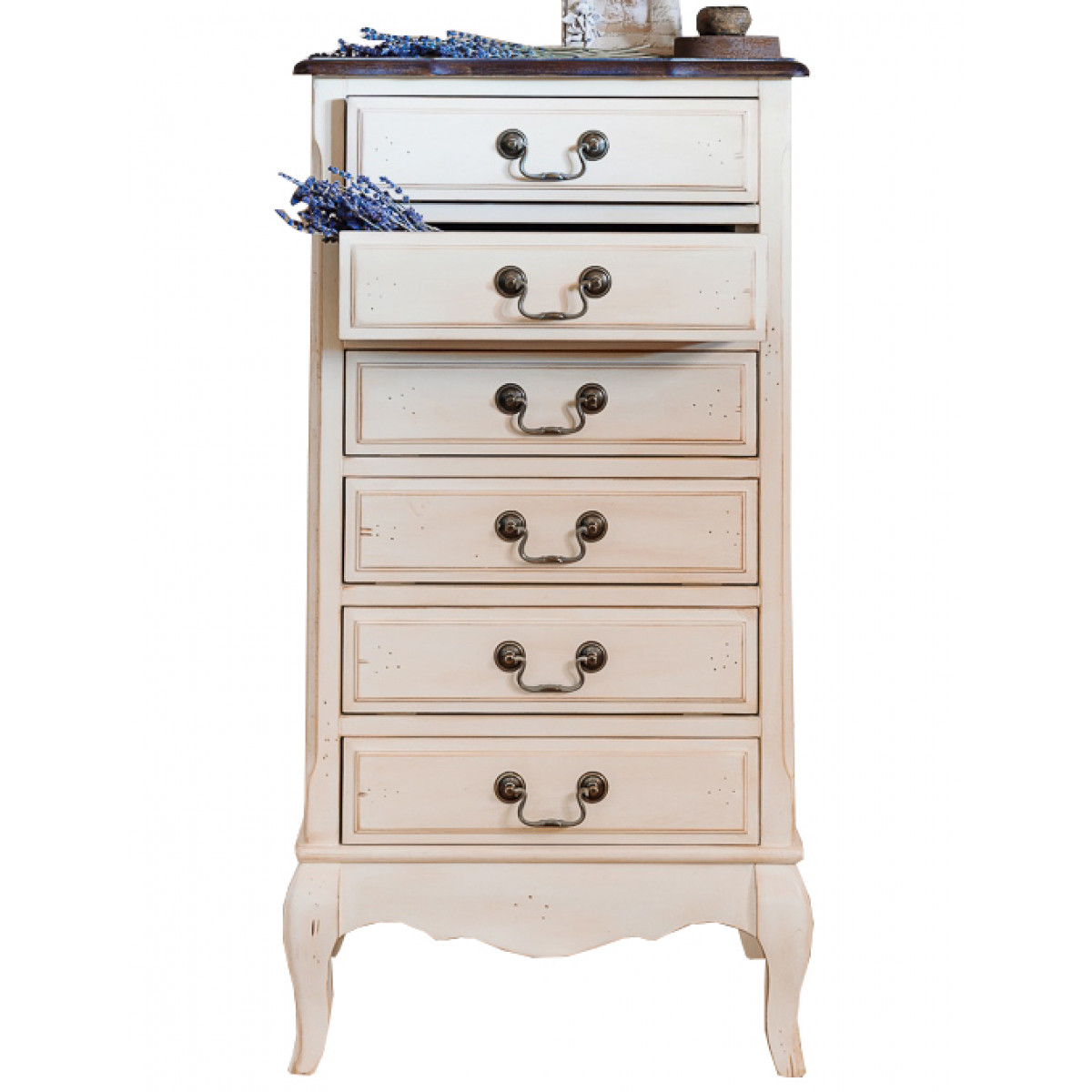 узкий белый комод на ножках