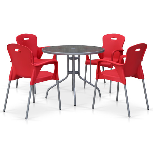 Комплект мебели для кафе TD90/XRF065BR-Red