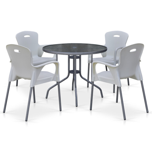 Комплект мебели для кафе TD90/XRF065BW-White