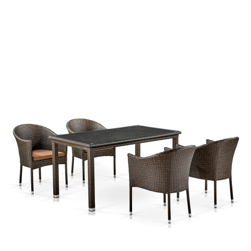Комплект плетеной мебели T256A/Y350A-W53 Brown